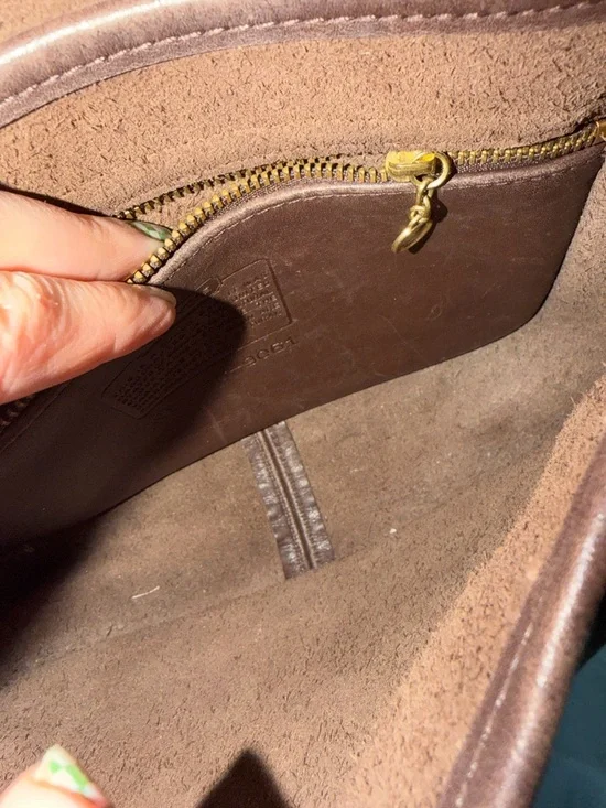 Vintage Coach Station Bag 9061 Brown Leather Crossbody USA Made Turnlock - Picture 7 of 14